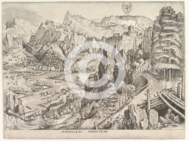 The Penitent Magdalene (Magdalena Poenitens) from The Large Landscapes, ca. 1555-56. Creator: Johannes van Doetecum I.