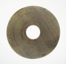 Disc (bi), Eastern Zhou period or Western Han dynasty, 3rd/2nd century B.C. Creator: Unknown.