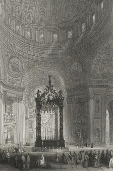St. Peter's Basilica, Vatican City, Rome, 1856. Creator: Unknown.