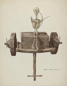 Penetente Death Cart & Death Figure, c. 1937. Creator: Majel G. Claflin.