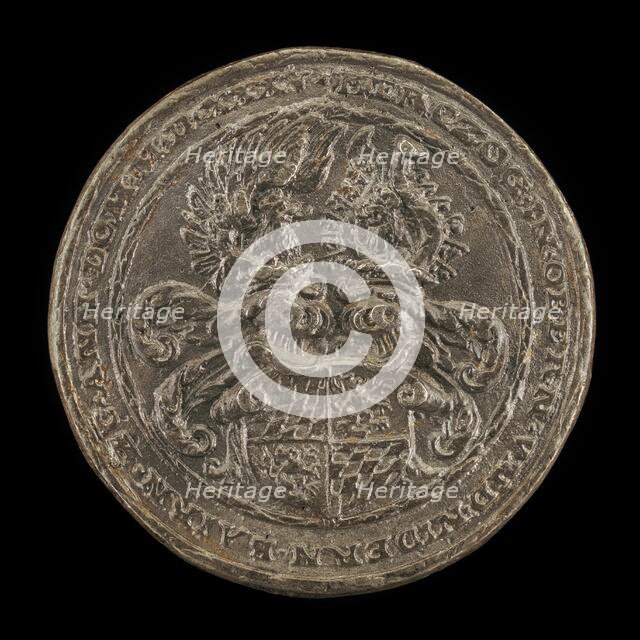 Shield with Casques and Crests [reverse], 1535. Creator: Matthes Gebel.