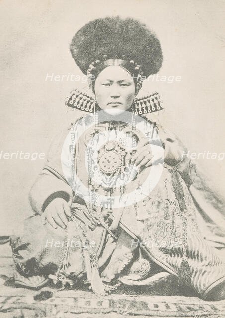 A Buriat Woman Sitting in the Honorable Pose, 1904-1917. Creator: Unknown.