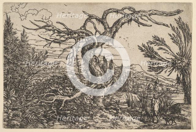 Landscape with a Hunter and his Dogs. Creator: Jonas Umbach.