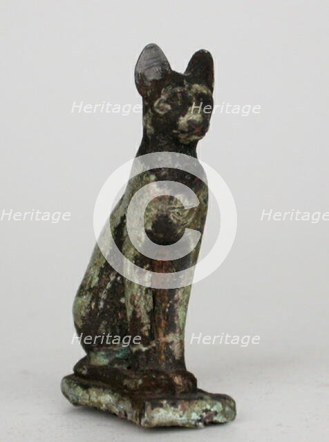 Statuette of a Cat, Egypt, Third Intermediate Period, Dynasty 21-25 (about 1069-664 BCE). Creator: Unknown.
