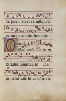 Decorated Initial U; Gradual, late 15th or early 16th century. Creator: Antonio da Monza.