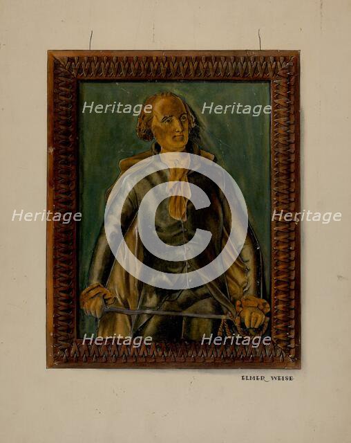 Painted Glass, c. 1937. Creator: Elmer Weise.