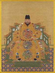 Portrait of the Emperor Yingzong of Ming (1427-1464). Creator: Chinese Master.
