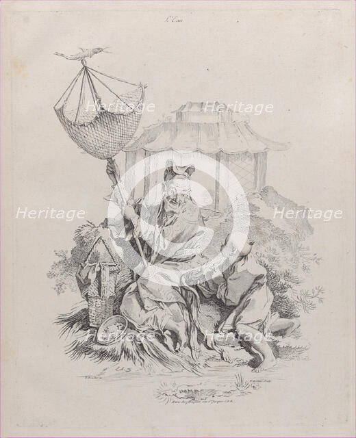 Water, from The Four Elements, 1738-49. Creator: Pierre Alexandre Aveline.