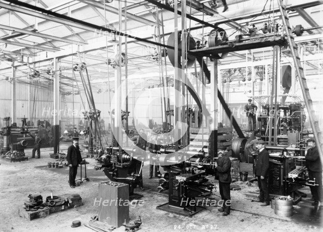 Machine shop in the Argyll car factory, Glasgow, c1899-c1930. Artist: Unknown