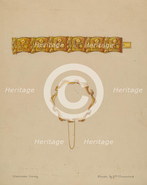 Bracelet, c. 1936. Creator: William P. Shearwood.