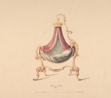 Design for Fancy Child's Cot, 1830-1900. Creator: Robert William Hume.