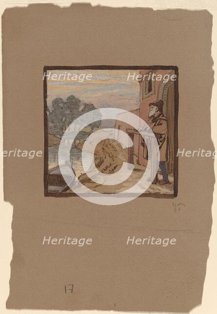 Old Man by a River, c. 1863. Creator: Elihu Vedder.