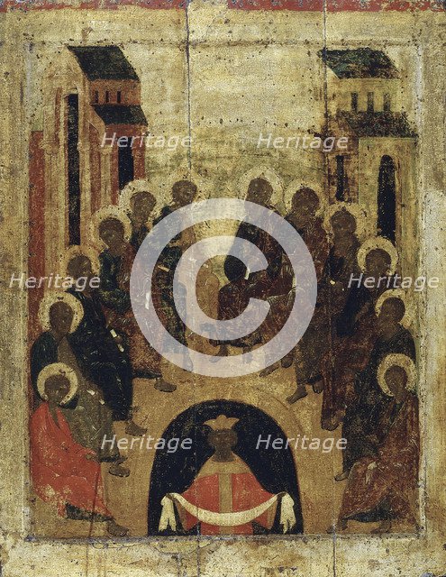 The Descent of the Holy Spirit on the Apostles, c1410.  Creator: Russian icon.