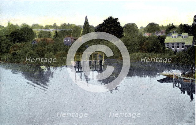 Sunset on the Thames, Caversham, Berkshire, 20th Century. Artist: Unknown