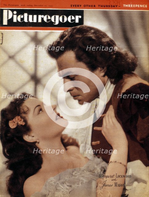 James Mason (1909-1984) and Margaret Lockwood (1916-1990), actors, 1945. Artist: Unknown