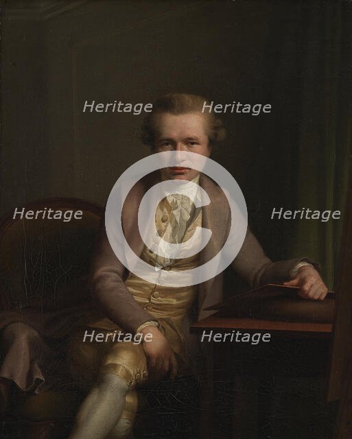 The Engraver Johann Friderich Clemens at his Work Table, 1776. Creator: Jens Juel.