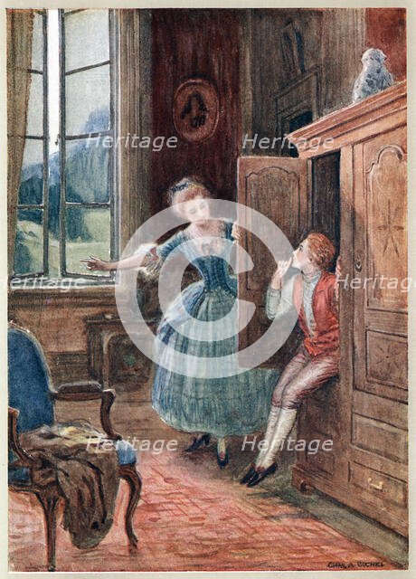 Scene from Mozart's opera The Marriage of Figaro, 1786, (c1914).  Artist: Charles A Buchel