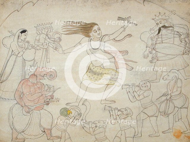 Shiva's Twilight Dance, between c1775 and c1800. Creator: Unknown.