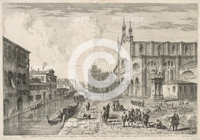 Views of Venice: Campo S. S. Giovanni e Paolo, 1741. Creator: Michele Marieschi (Italian, 1710-1743).
