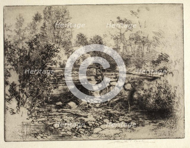 The Dry Brook, 1914. Creator: Franklin Tyler Wood.