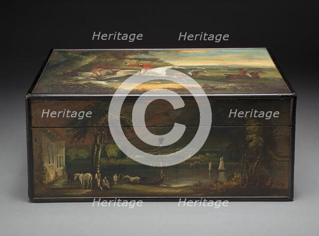 Antique Letter Box Converted into a Humidor, ca. 1840. Creator: Unknown.