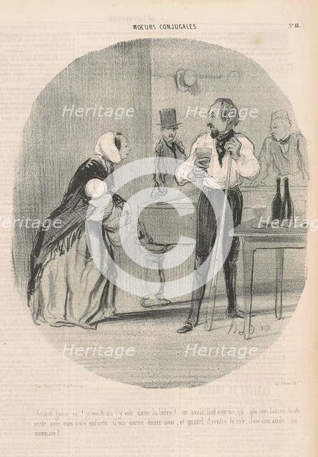 Grand Gueux va! je voudrais t'y voir, 19th century. Creator: Honore Daumier.