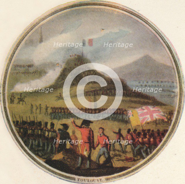 'Battle of Toulouse', 1815, (1910). Artist: Edward Orme.