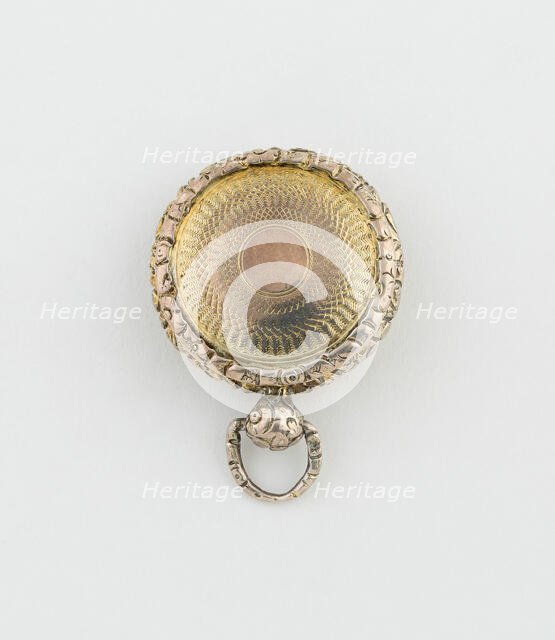 Watch-Shaped Vinaigrette, Birmingham, 1831/32. Creator: Joseph Willmore.