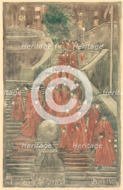 The Spanish Steps, 1898-1899. Creator: Maurice Prendergast (American, 1858-1924).