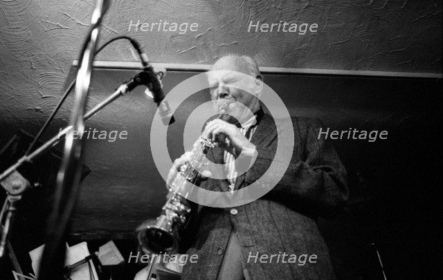 Herb Geller, Bass Clef, London, April 1990. Artist: Brian O'Connor.