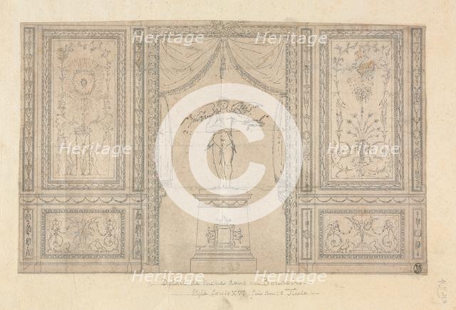 Statue of Cupid in a Wall Niche, late 18th century. Creator: Paolo Vincenzo Bonomini (Italian, 1757-1834).