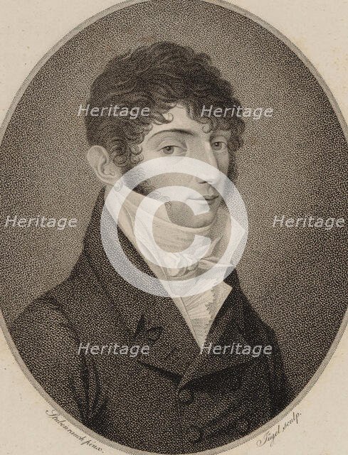 Portrait of the guitarist and composer Mauro Giuliani (1781-1829), 1810. Creator: Jügel, Johann Friedrich (1772-1833).