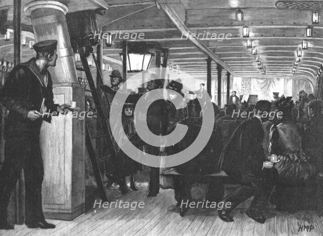 ''The Royal Navy Artillery Volunteers - An Entertainment on Board HMS "Frolic"', 1891. Creator: Unknown.
