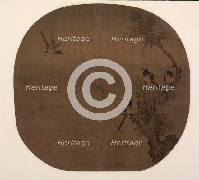 Returning Birds and Old Cypress, late 12th - early 13th Century. Creator: Unknown.