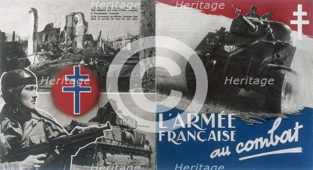 World War 2: Free French propaganda poster c1942-1944. Artist: Anon