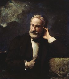 Portrait of Victor Hugo, c1868. Creator: Francois-Nicolas Chifflart.