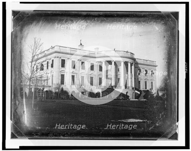 President's house (i.e. White House), Washington, D.C., ca. 1846. Creator: John Plumbe.