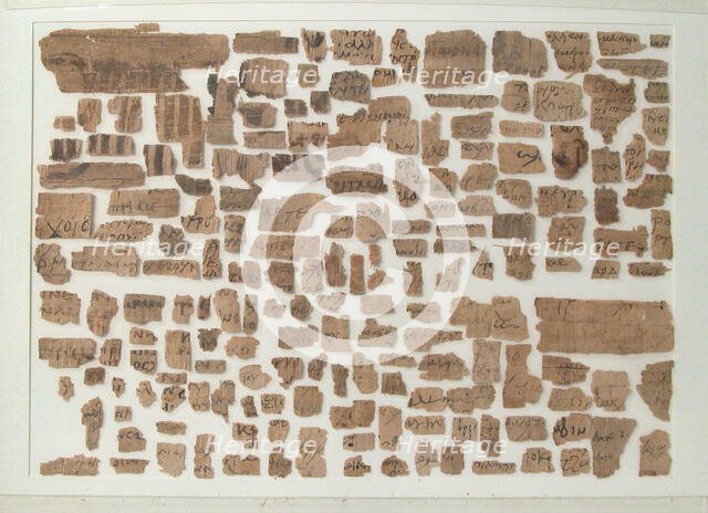 Papyri Fragments, Coptic, 7th century. Creator: Unknown.
