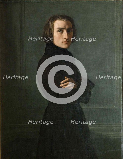 Portrait of the Composer Franz Liszt (1811-1886), 1839. Creator: Lehmann, Henri (1814-1882).