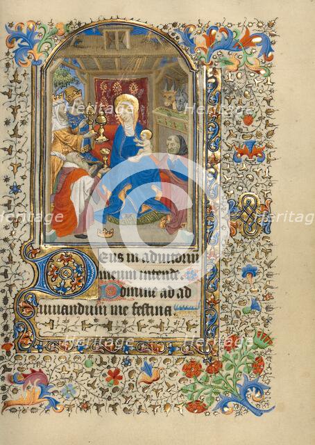 The Adoration of the Magi; Book of Hours, about 1420-1430. Creator: Master of the Harvard Hannibal.