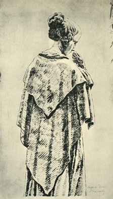 Study of a woman from behind, early 19th century, (1943).  Creator: Caspar David Friedrich.