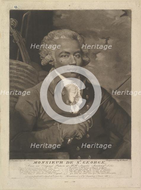Monsieur de St. George, April 4, 1788. Creator: William Ward.