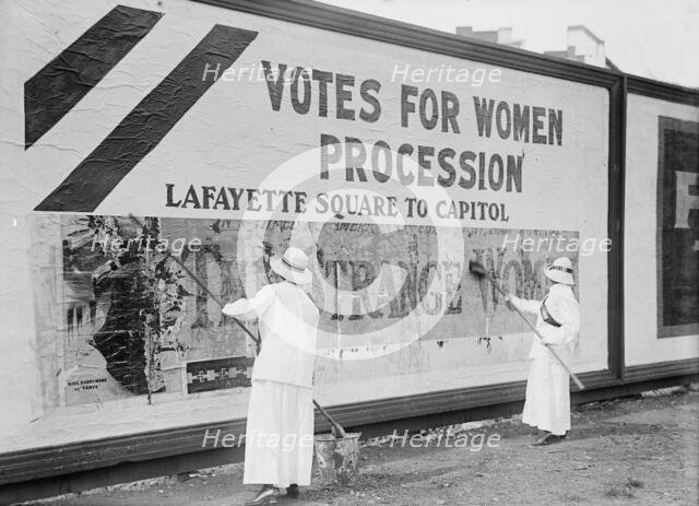 Woman Suffrage - Posters For Parade, 1914. Creator: Harris & Ewing.