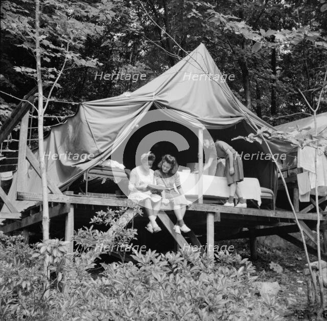Rest period at Camp Gaylord White, Arden, New York, 1943. Creator: Gordon Parks.