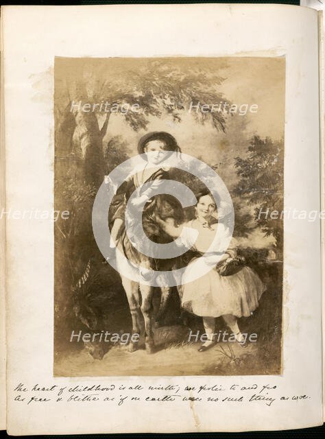 Untitled [children with a donkey], 1849/60.  Creator: Unknown.