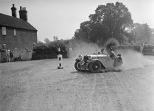 1496 cc Singer competing in the Singer CC Rushmere Hill Climb, Shropshire 1935. Artist: Bill Brunell.