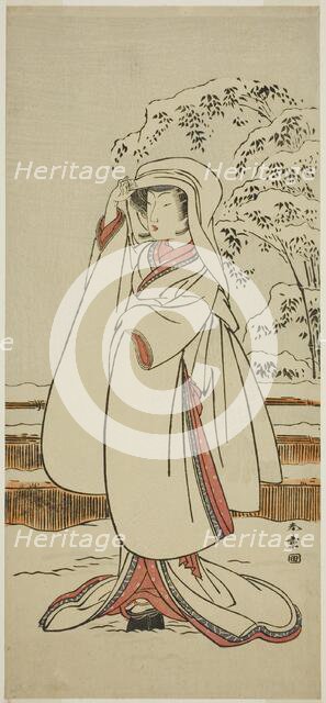 The Actor Segawa Tomisaburo I as the Heron Maiden (Sagi Musume), Japan, c. 1774. Creator: Shunsho.