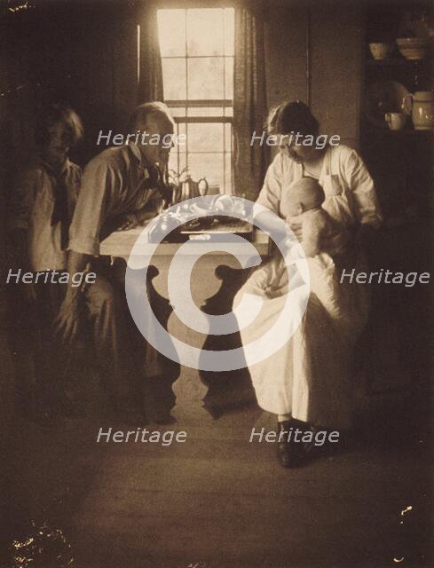 Family Group at a Table, c.1905. Creator: Gertrude Kasebier.