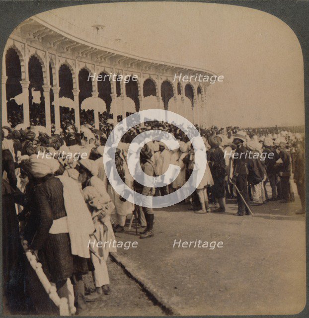 'Veterans of the Mutiny (1857) entering the Amphitheatre at the Durbar, Delhi, India', 1903. Artist: Unknown.