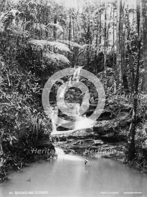 Falls in creek: Crohamhurst, 1894. Creator: Unknown.